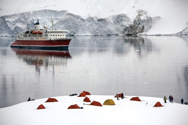 Camping in Antarctica