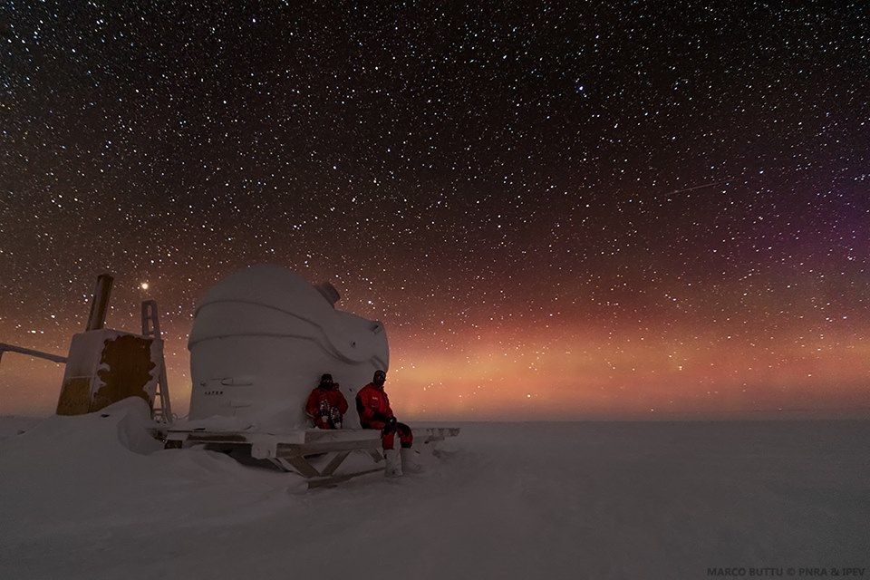 Night sky over Antarctica