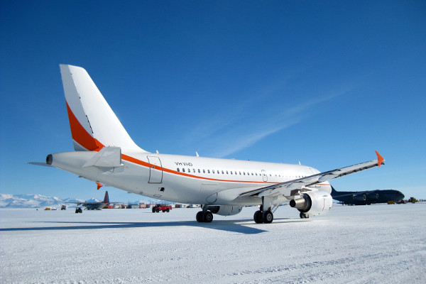 Aeroplane in Antarctica