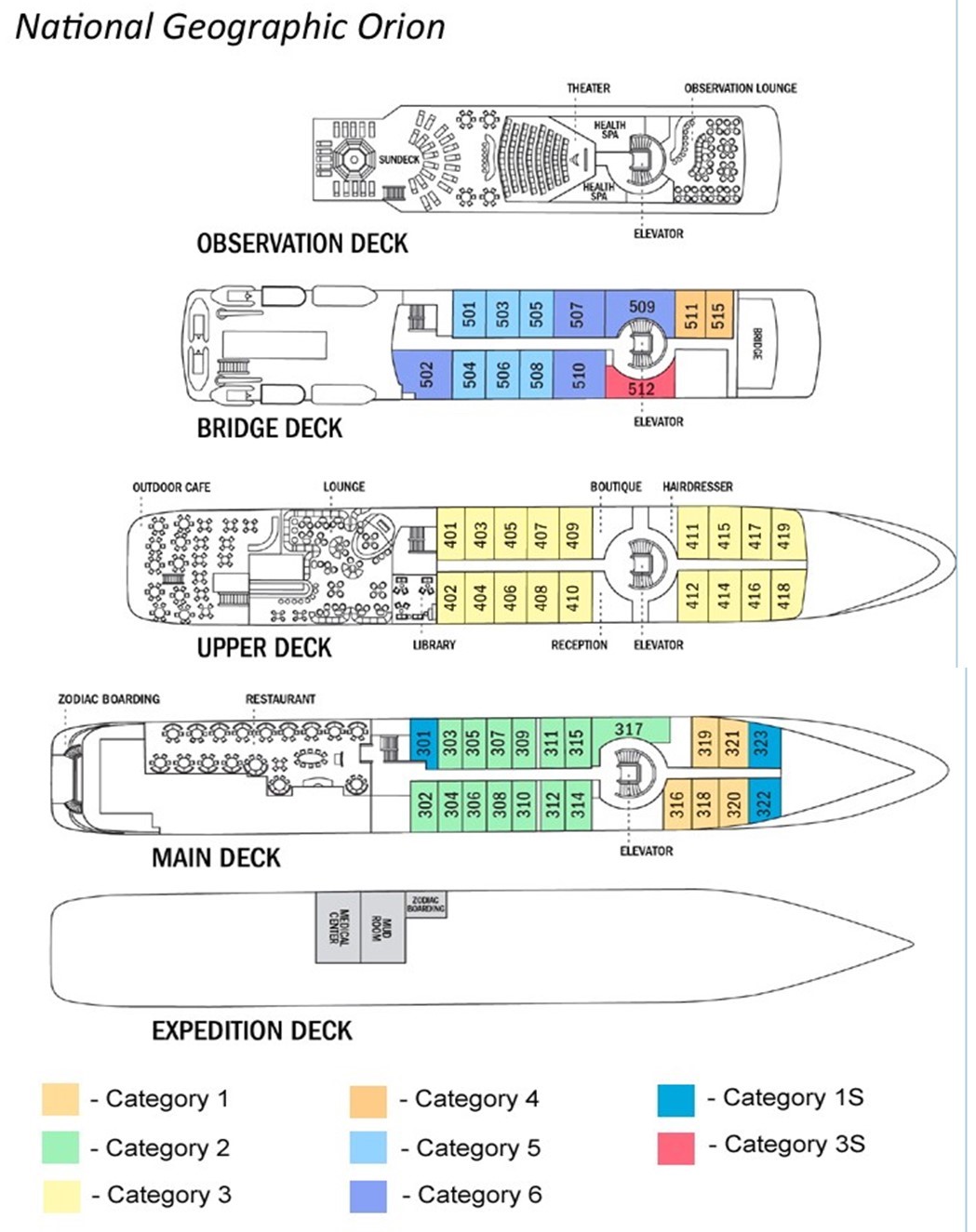 Route Map of the National Geographic Orion