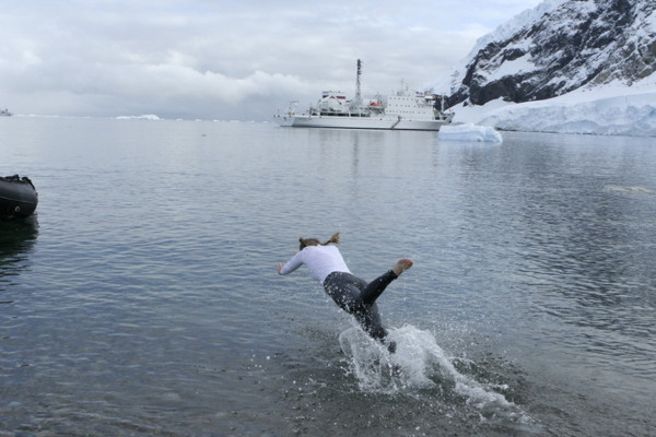 Swimming in Antarctica